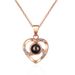 Women’s Jewelry Set Fashion hot selling heart shaped I love you projection necklace female sterling silver jewelry_ipsvogv.com