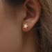 Simple Star And Moon Asymmetrical Earrings_ipsvogv.com