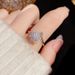 Unique Niche Design Full Diamond Rotating Snowflake Open For Women, Internet Celebrity Personality Versatile Index_ipsvogv.com