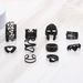 Gothic Style Ring With Adjustable Hollow Flower Eyes, Heart Wings, Butterfly Mask, 10 Piece Set Of Rings_ipsvogv.com