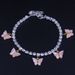 popular acrylic rhinestone Anklet resin butterfly pendant jewelry beach vacation shiny foot decoration Anklet_ipsvogv.com