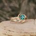 Sanjie ETSY's New Gold-plated Star Moon Women's Ring, Simple And Fashionable Green Diamond Ring Accessories Trend_ipsvogv.com