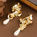 Trendy Brand Fashion Style Pearl Pendant Long Tassel Exaggerated, Atmospheric, High-end Silver Needle Earrings_ipsvogv.com