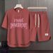Men's Clothing 2024 Waffle Casual Summer Suit Men's Loose Teen Short sleeved T shirt Shorts Handsome Two piece Suit_ipsvogv.com