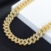 High-Quality Luxury Fashion Alloy Three-Row Diamond 20mm Cuban Chain Necklace_ipsvogv.com