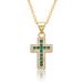 Unisex Exaggerated Street Trend Hip Hop Sweet Cool Style Micro Inlaid Colorful Cross Necklace Pendant Personality Versatile Clavicle Chain_ipsvogv.com