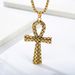 Egyptian Ankh cross titanium steel necklace niche personality cultural symbol pendant accessories_ipsvogv.com