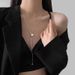 Autumn And Winter Light Luxury Broken Silver Pearl Necklace Women's Titanium Steel Lock Adjustable Personalized Sweater_ipsvogv.com