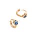 Simple fashionable OL bear claw ear buckle women with blue diamond copper zircon earrings, cute and versatile style_ipsvogv.com
