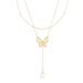 New Pearl Butterfly Necklace, Niche Tassel, Double Layered Collarbone Chain, Women's Design Neck Chain_ipsvogv.com